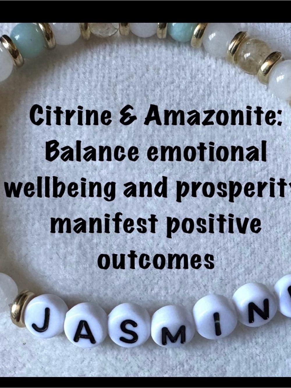 Princess Jasmine inspired, citrine & Amazonite handmade bracelet